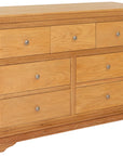 Salerno 3 Over 4 Wide Chest with brushed nickle handles
