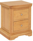 Salerno Bedside Locker with brushed nickle handles