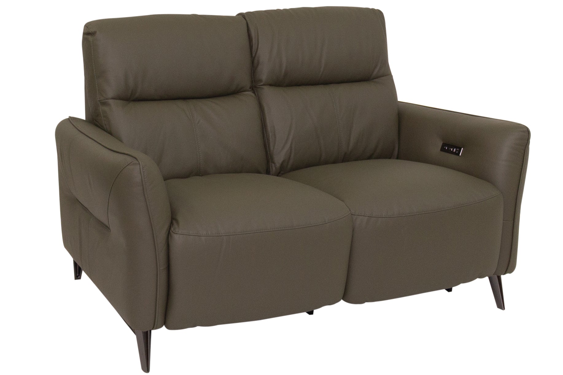 Santiago green leather 2 Seater Recliner
