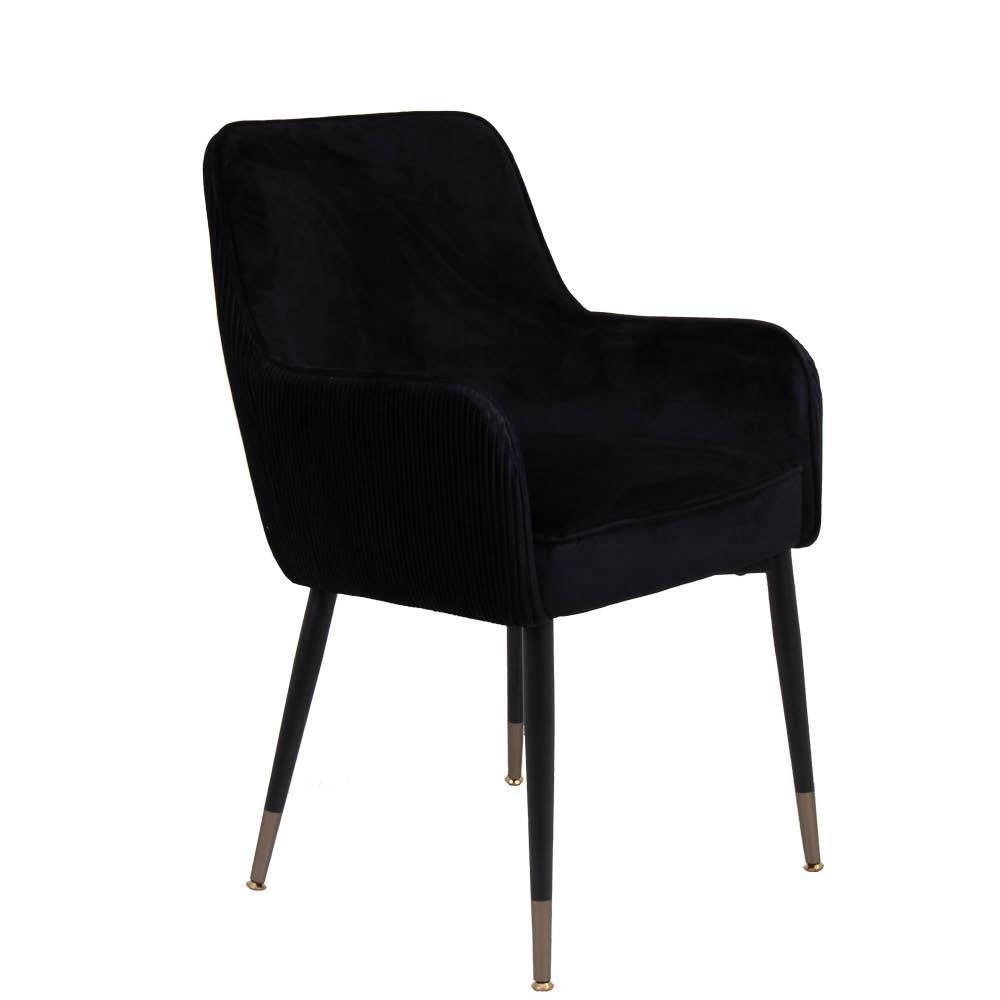 Sauron Black Velvet Dining Chair