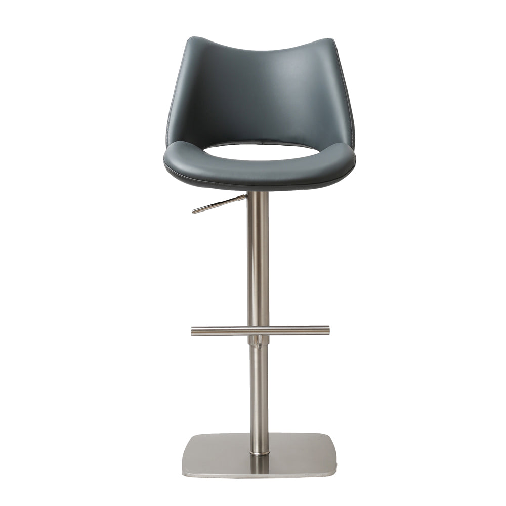 Sherlock Steel and Grey gas cylinder Barstool