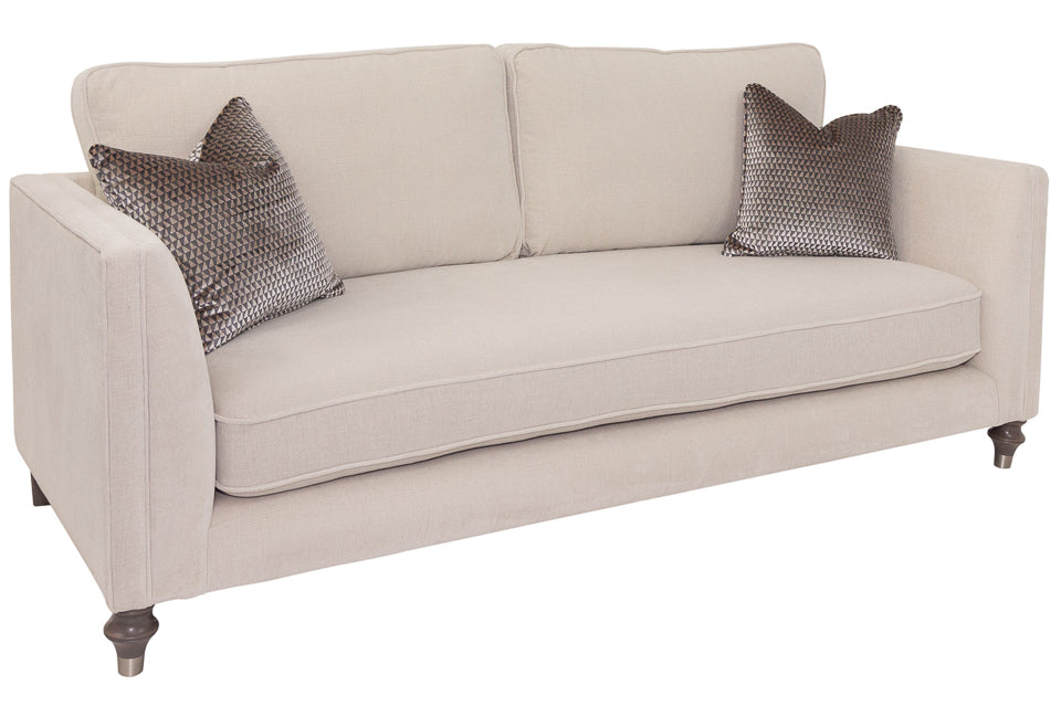 Stirling 3 Seater Sofa in ivory coloured fabric