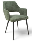 Roxy - Green Dining Chair With Black Leg