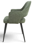 Roxy - Green Dining Chair With Black Leg