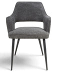 Roxy - Grey Dining Chair With Black Leg