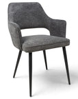 Roxy - Grey Dining Chair With Black Leg