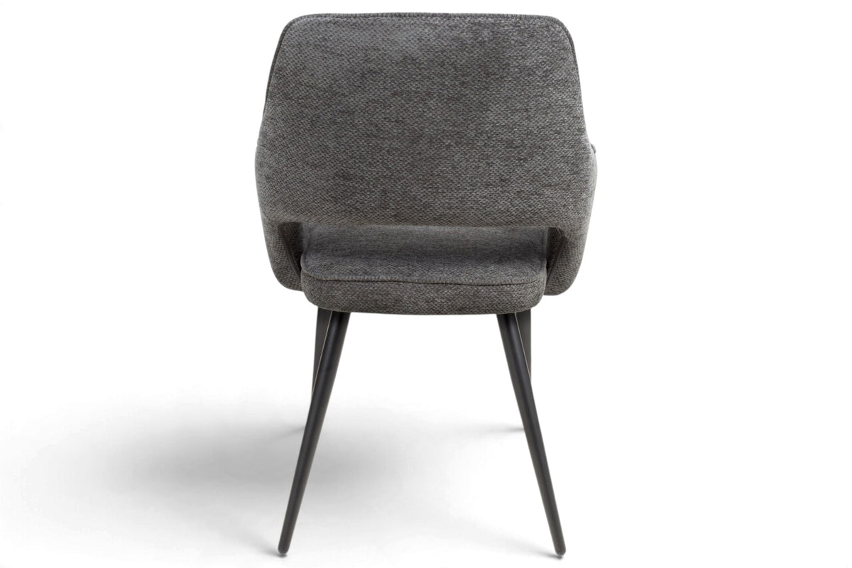 Roxy - Grey Dining Chair With Black Leg