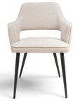 Roxy - Cream Dining Chair With Black Leg