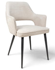 Roxy - Cream Dining Chair With Black Leg