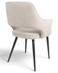 Roxy - Cream Dining Chair With Black Leg