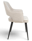 Roxy - Cream Dining Chair With Black Leg