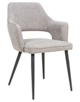 Roxy - Steel And Grey Dining Chair With Black Leg