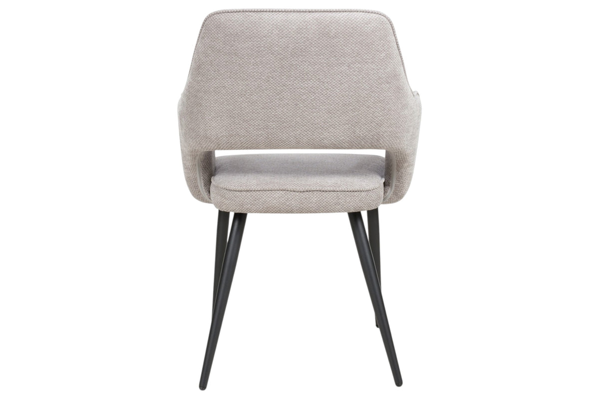 Roxy - Steel And Grey Dining Chair With Black Leg