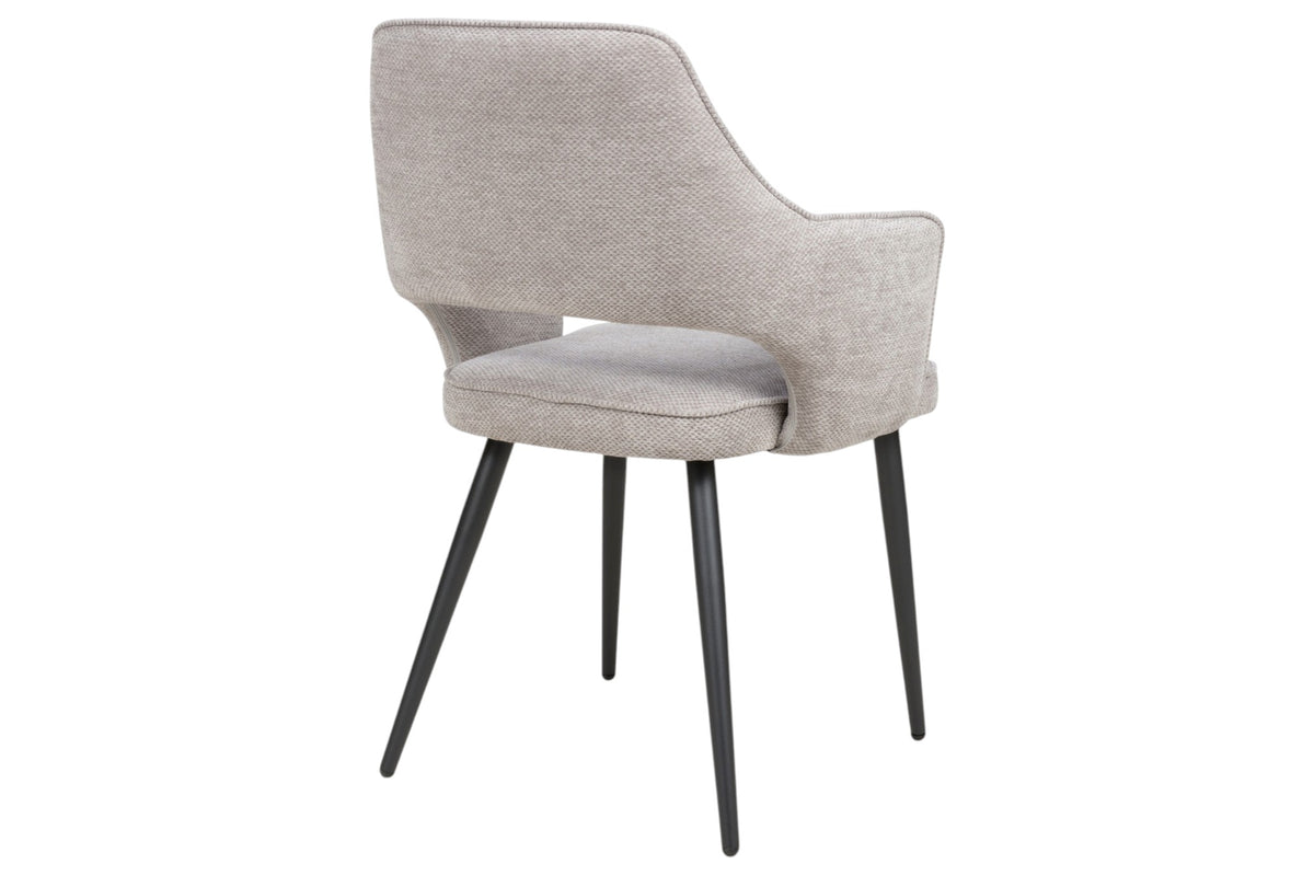 Roxy - Steel And Grey Dining Chair With Black Leg