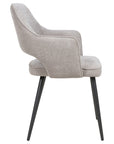 Roxy - Steel And Grey Dining Chair With Black Leg