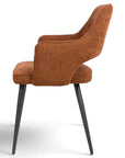 Roxy - Orange Dining Chair With Black Leg