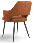 Roxy - Orange Dining Chair With Black Leg