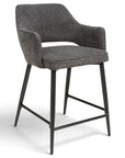 Roxy - Grey Counter Bar Stool With Black Leg