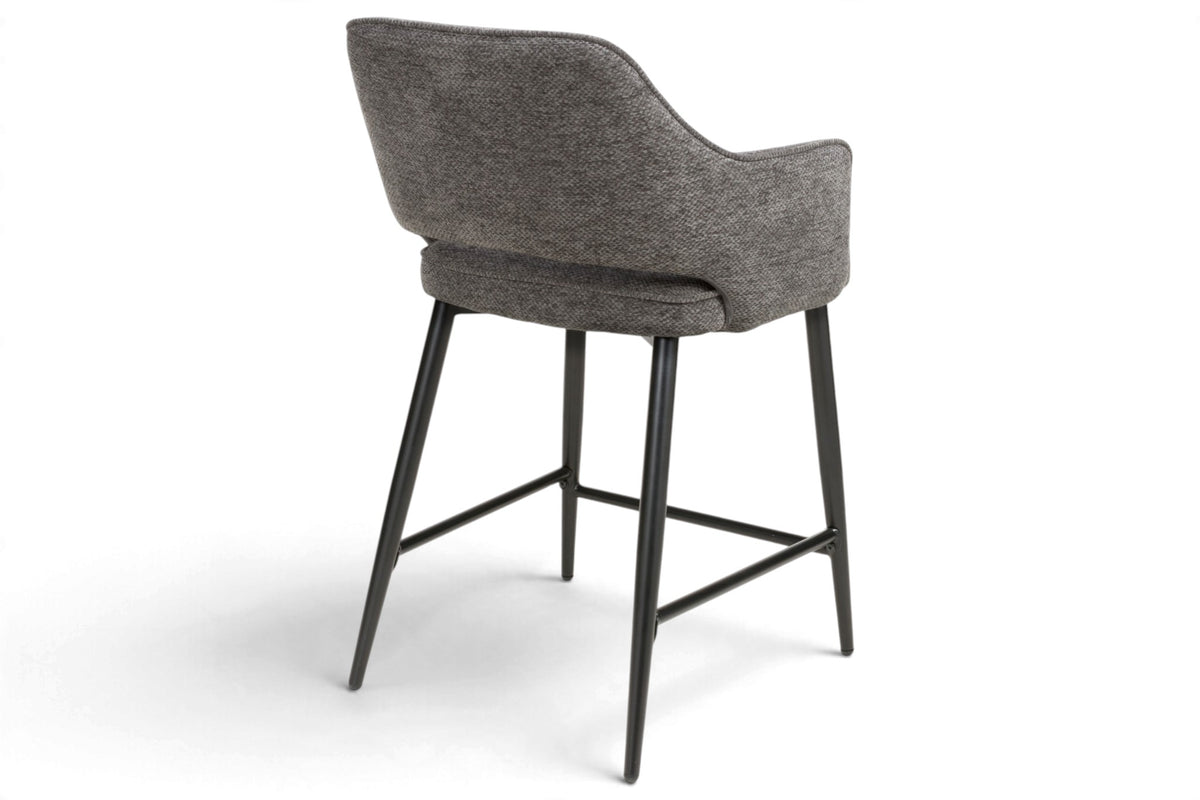 Roxy - Grey Counter Bar Stool With Black Leg