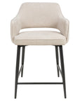 Roxy - Cream Counter Bar Stool With Black Leg