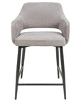Roxy - Steel And Grey Counter Bar Stool With Black Leg