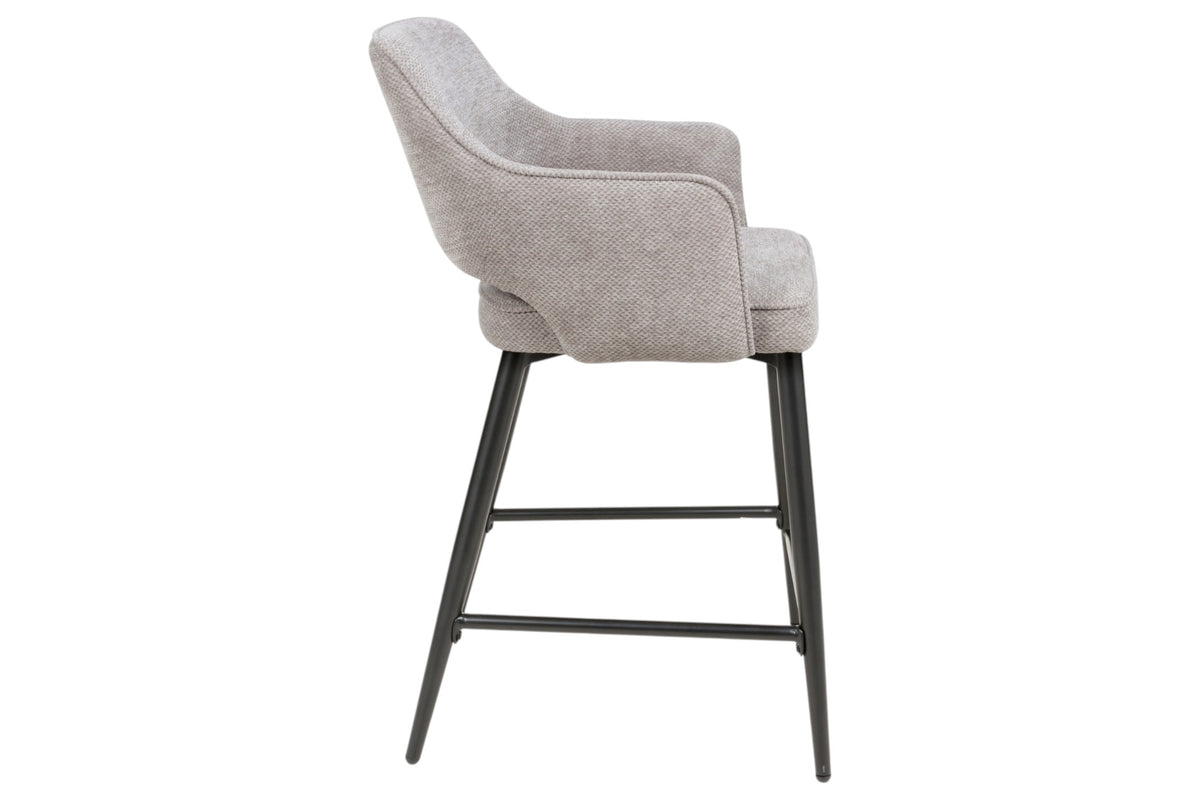 Roxy - Steel And Grey Counter Bar Stool With Black Leg