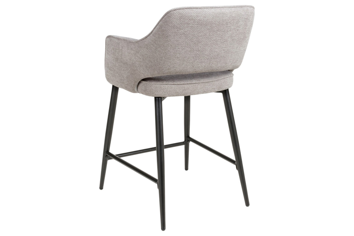 Roxy - Steel And Grey Counter Bar Stool With Black Leg