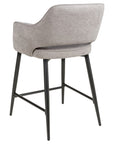Roxy - Steel And Grey Counter Bar Stool With Black Leg