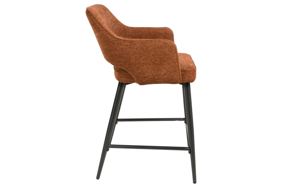 Roxy - Orange Counter Bar Stool With Black Leg