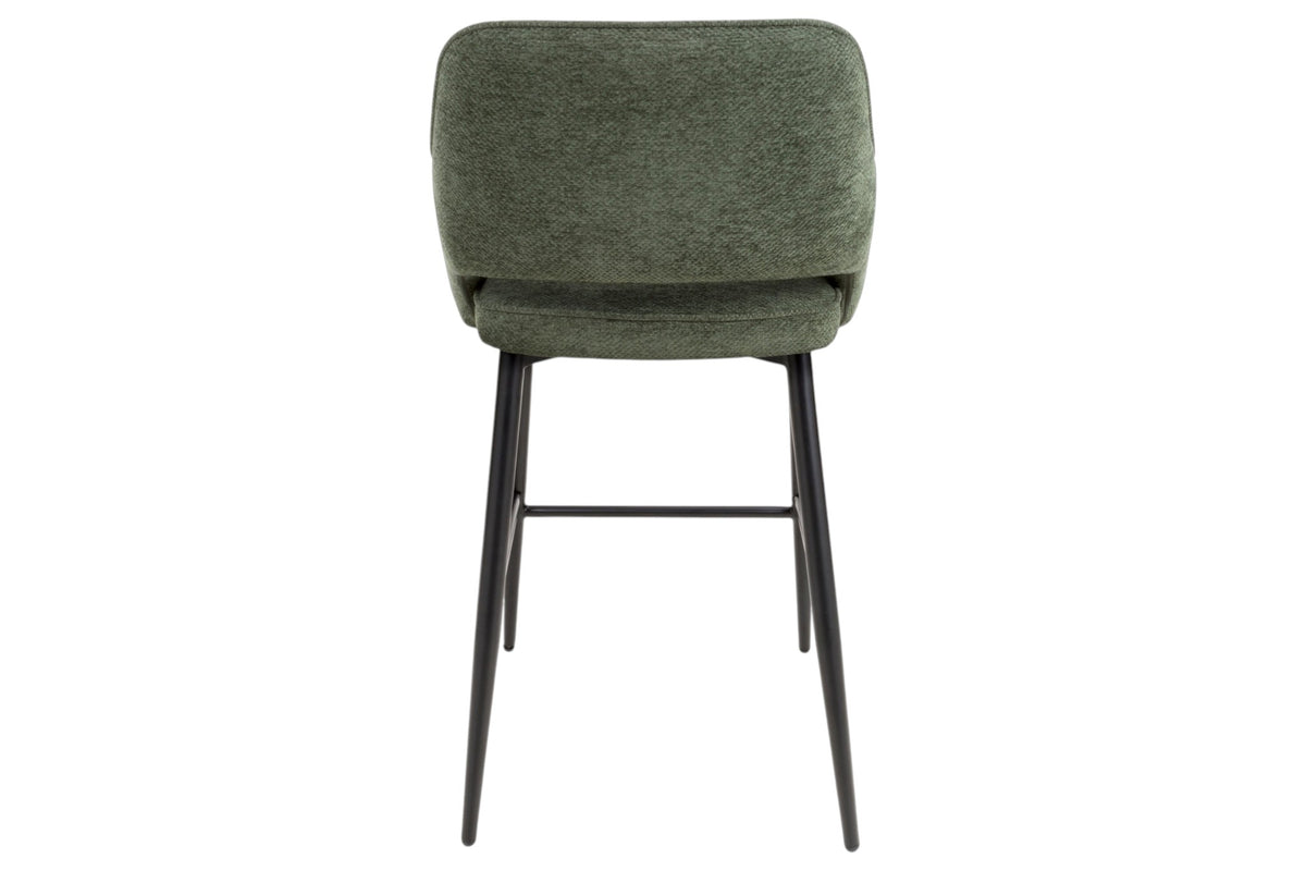 Roxy - Green High Bar Stool With Black Leg