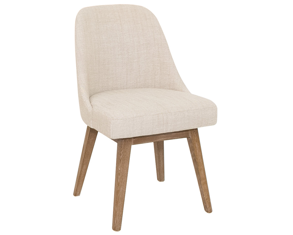 Valletta Cream fabric and Oak Dining Chair