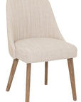 Verona Cream fabric and oak Dining Chair