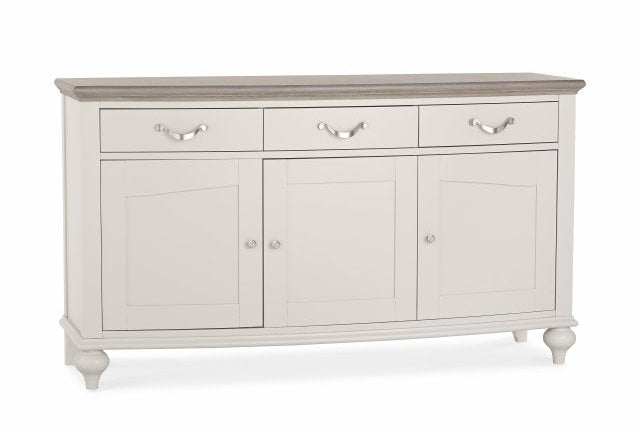 Vesper_Grey_and_Oak_Sideboard with 3 doors and 3 drawers