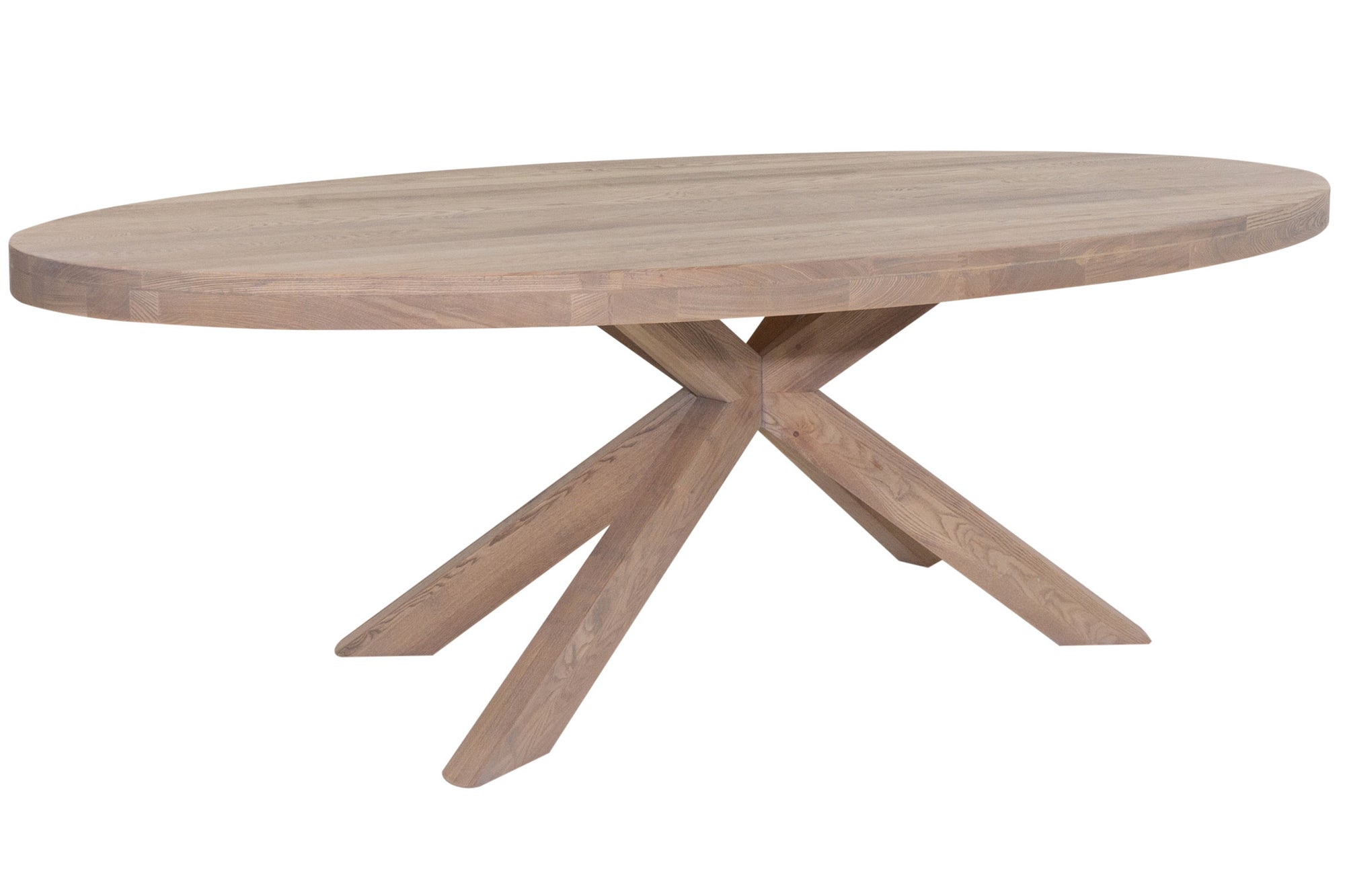 Zara Smoked Oak 2.35 metre oval Dining Table
