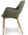 Durian - Green Fabric Dining Chair