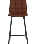 Sina - Brown Faux Leather Bar Stool
