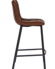 Sina - Brown Faux Leather Bar Stool