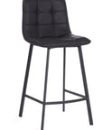 Sina - Black Faux Leather Bar Stool