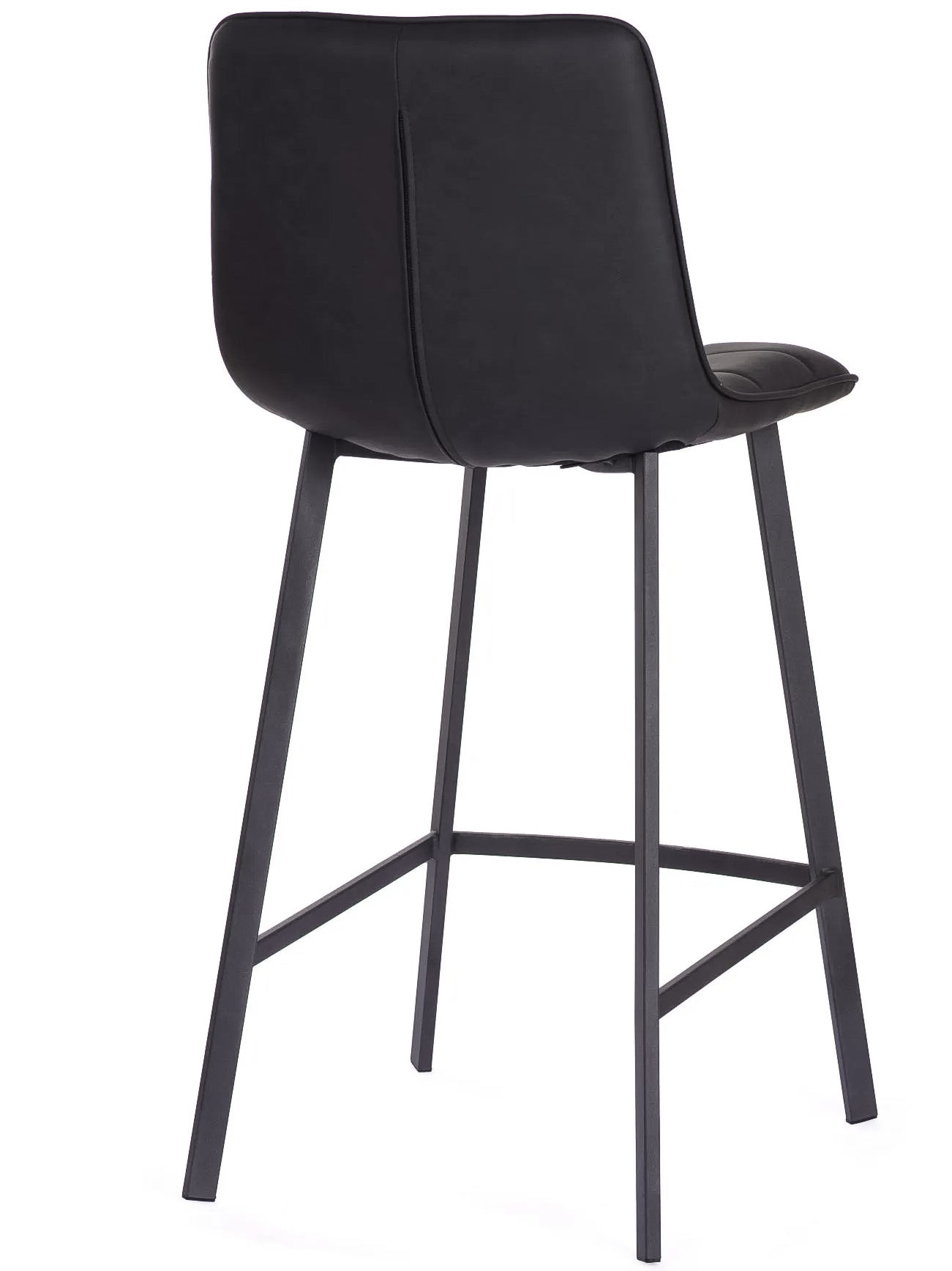 Sina - Black Faux Leather Bar Stool