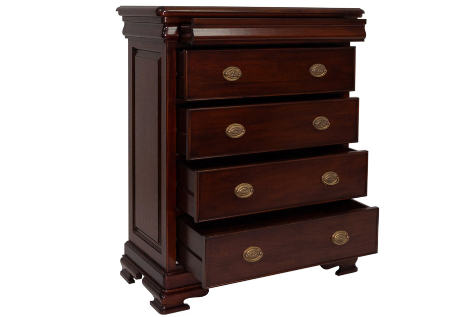 Woodford - Mahogany 5 Drawer Tall Chest Of Drawers