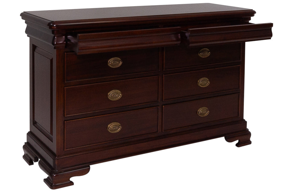 Woodford - Mahogany 8 Drawer Wide Chest Of Drawers