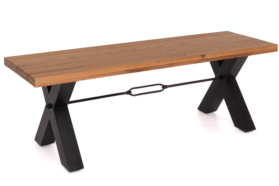 Addison - Oak Wood And Metal Bench