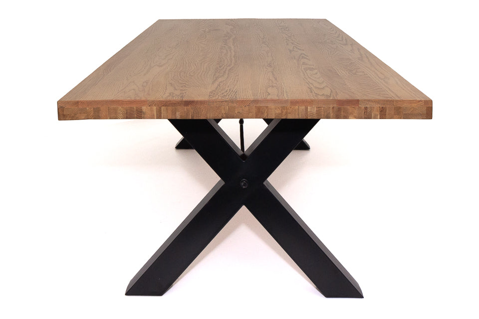 Alannah - Oak Wood And Metal Dining Table 240Cm