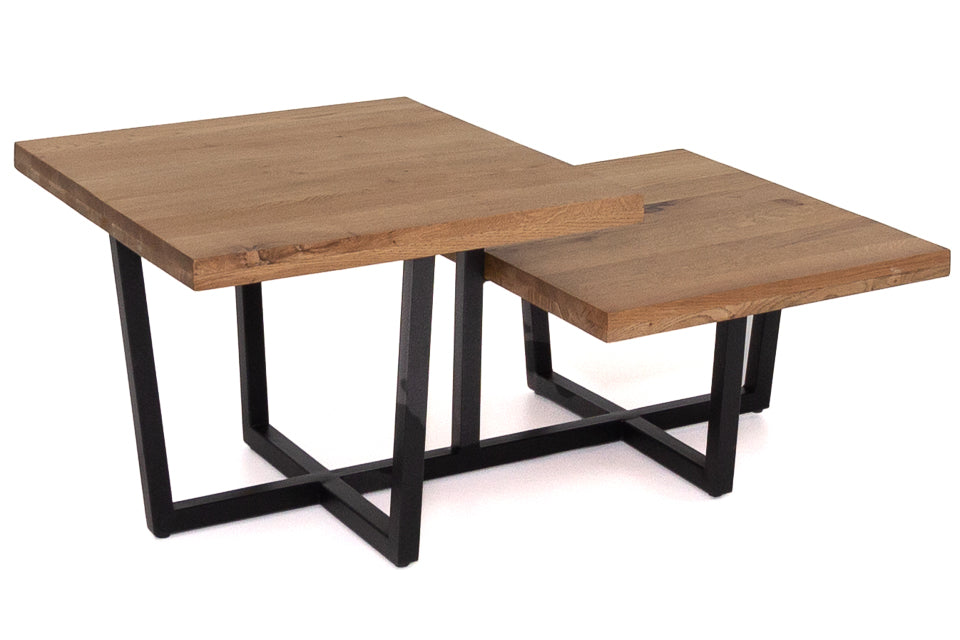 Alannah - Oak Wood And Metal Coffee Table