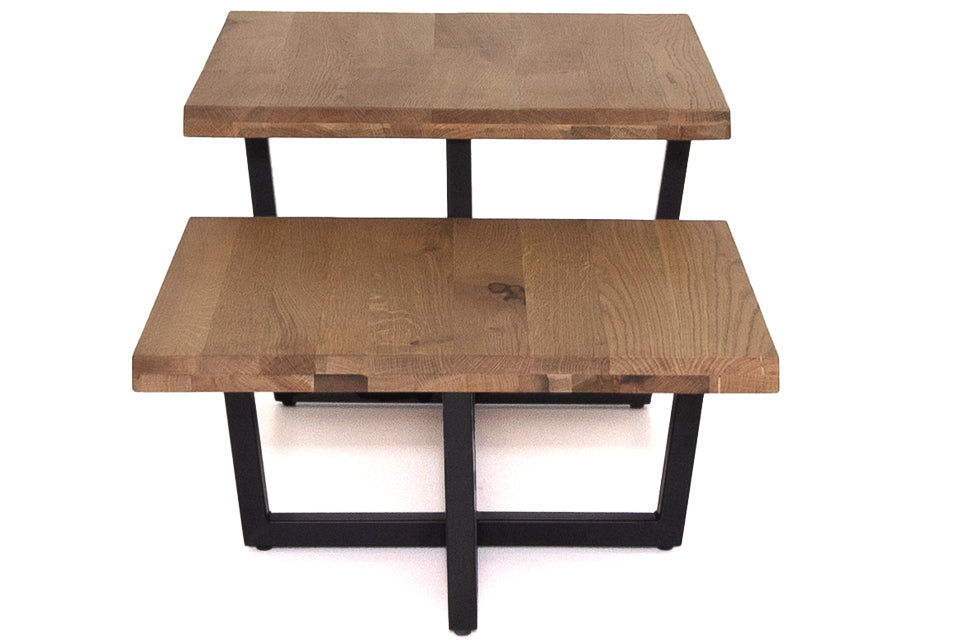 Alannah - Oak Wood And Metal Coffee Table