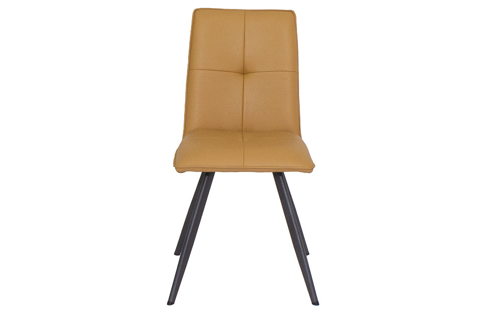 Amber - Yellow Faux Leather Dining Chair