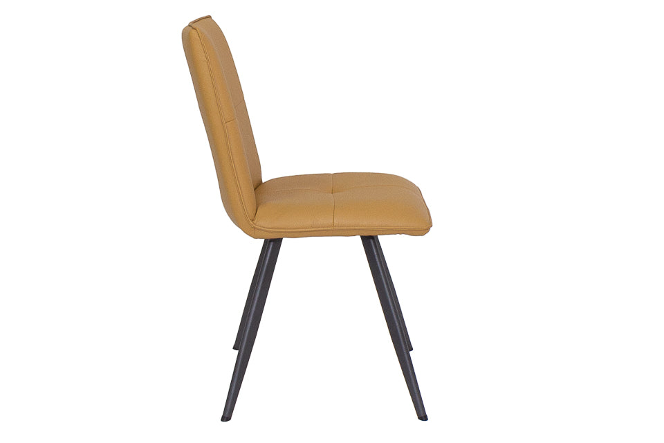 Amber - Yellow Faux Leather Dining Chair