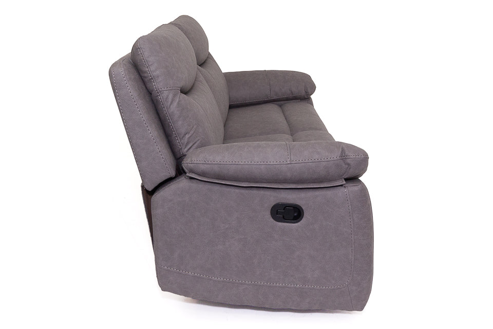 Angelo - Grey Fabric 2.5 Seater Recliner Sofa