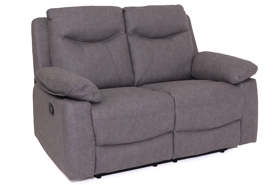 Angelo - Grey Fabric 2 Seater Recliner Sofa