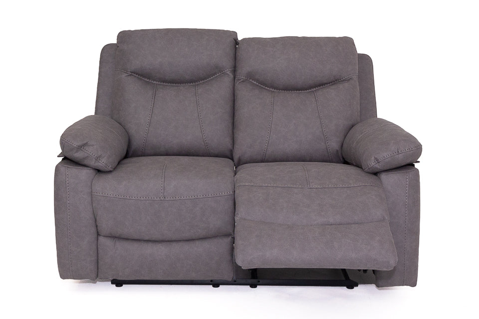 Angelo - Grey Fabric 2 Seater Recliner Sofa
